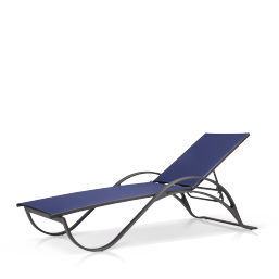 atlantic sled chaise with arms